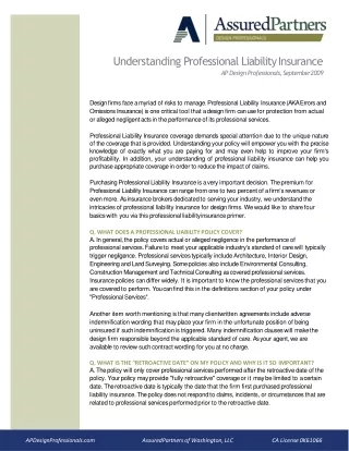 Understanding Professional Liability Insurance