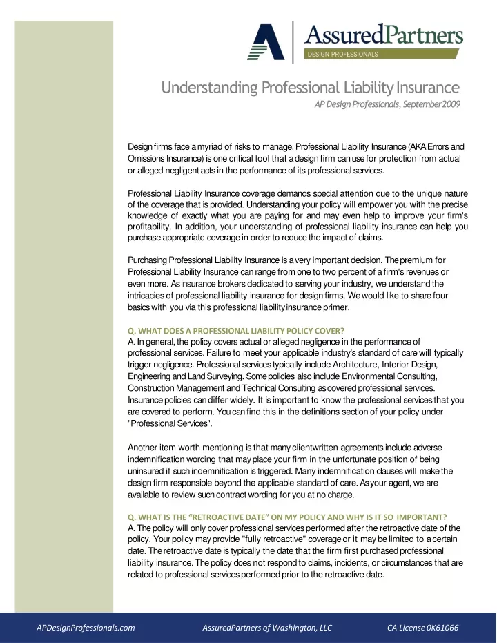 understanding professional liability insurance