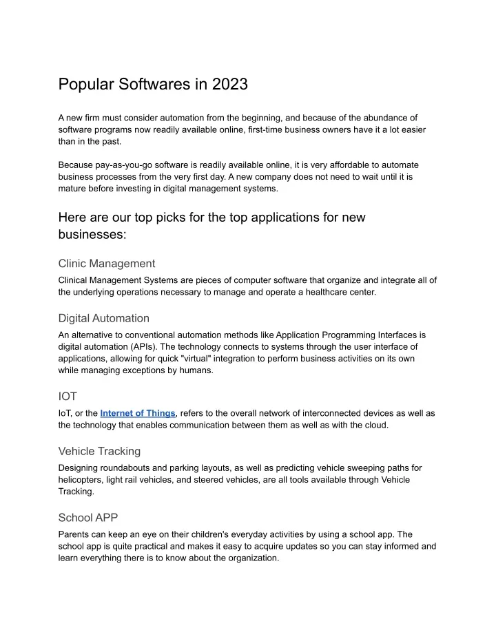 popular softwares in 2023