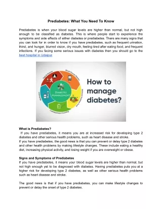 Prediabetes_ What You Need To Know