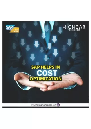 SAP Helps in Cost Optimization