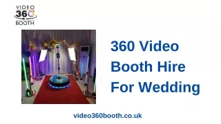360 Video Booth Hire For Wedding