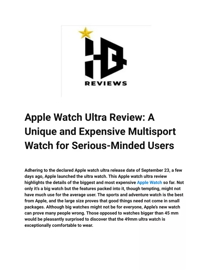 apple watch ultra review a unique and expensive