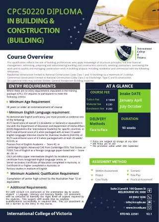 Diploma in Building and Construction Course