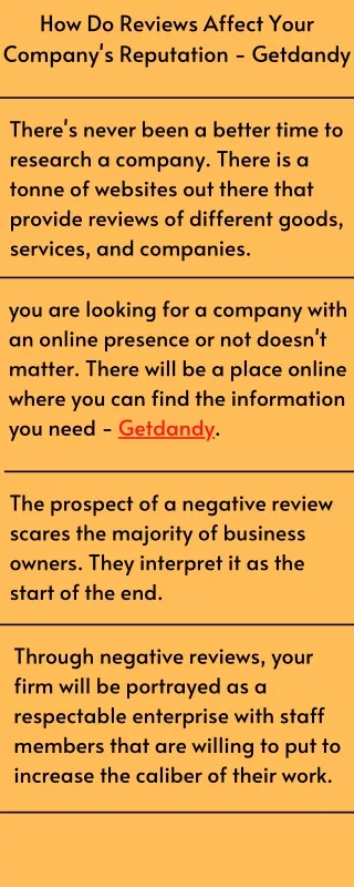 How Do Reviews Affect Your Company's Reputation - Getdandy