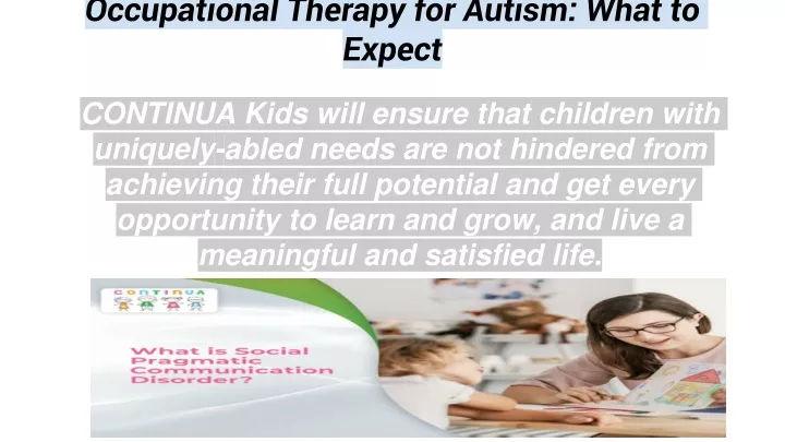occupational therapy for autism what to expect