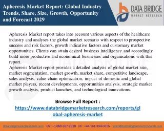 apheresis market report global industry trends