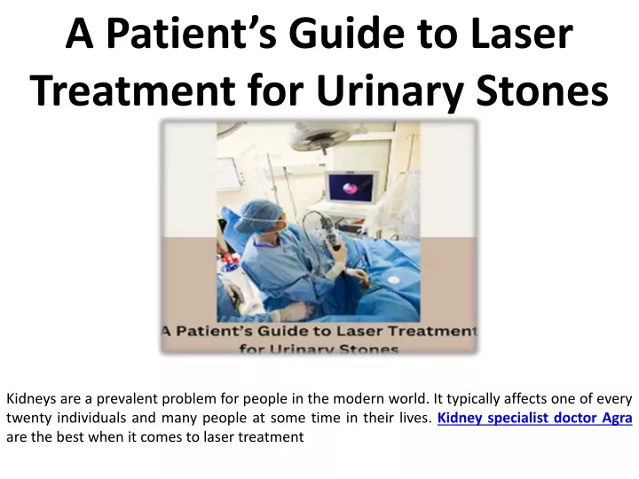 a patient s guide to laser treatment for urinary