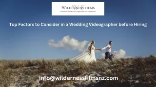 Top Factors to Consider in a Wedding Videographer before Hiring