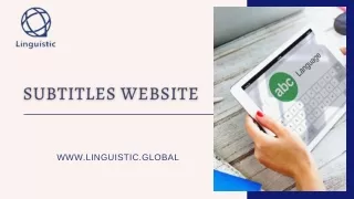 Subtitles Website - Linguistic