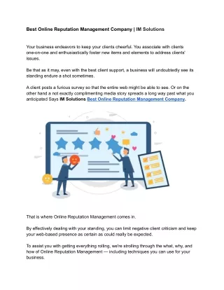 best online reputation management company
