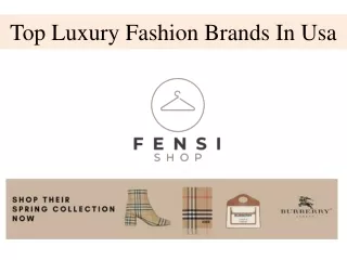 Top Luxury Fashion Brands In Usa