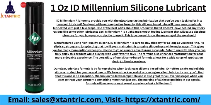 1 oz id millennium silicone lubricant