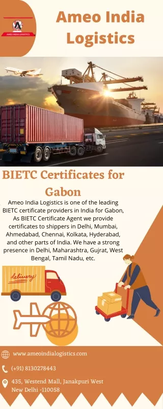BIETC Certificates for Gabon | Ameo India Logistics