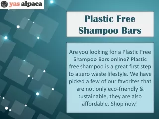 Plastic Free Shampoo Bars