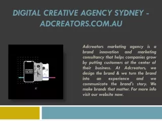 Digital Creative Agency Sydney - adcreators.com.au