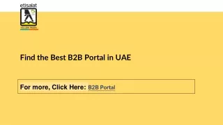 Find the Best B2B Portal in UAE