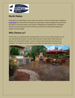 perth patios