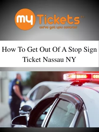 How To Get Out Of A Stop Sign Ticket Nassau NY