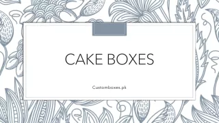 cake boxes