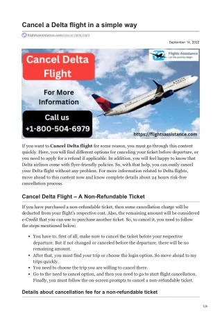 flightsassistance.com-Cancel a Delta flight in a simple way