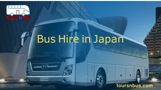Bus Hire in Japan