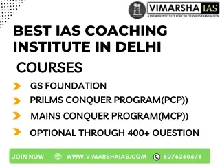 Best IAS Coaching In Delhi | Vimarsha IAS