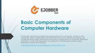 basic components of computer hardware