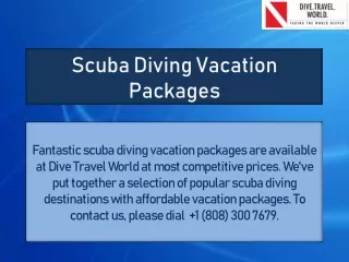 Scuba Diving Vacation Packages