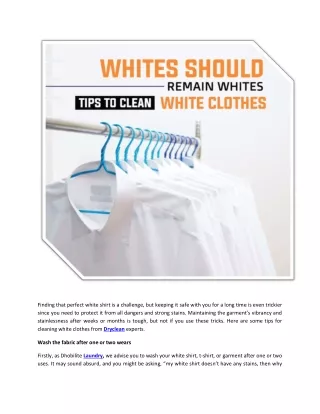 whites should remain whites tips to clean white clothes