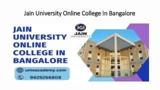 Jain University Online College In Bangalore