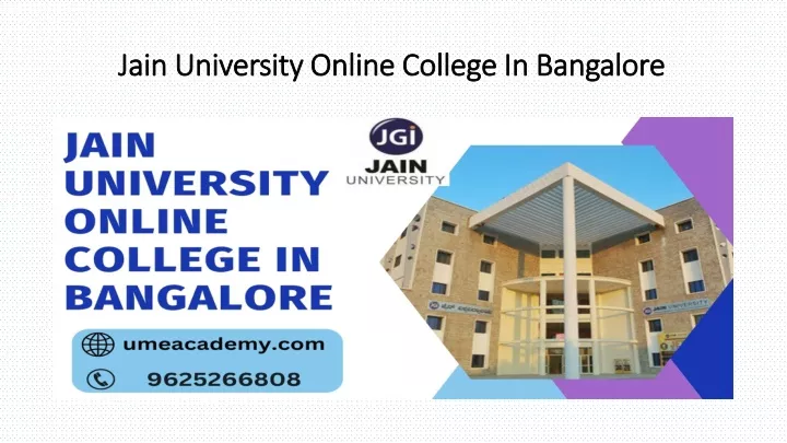 jain university online college in bangalore