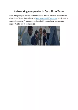 Networking companies in Carrollton Texas