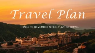 travel plan