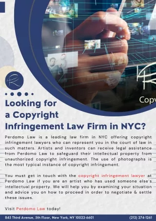 Looking for a Copyright Infringement Law Firm in NYC?