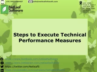 Steps to Execute Technical Performance Measures