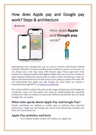 how does apple pay and google pay how does apple