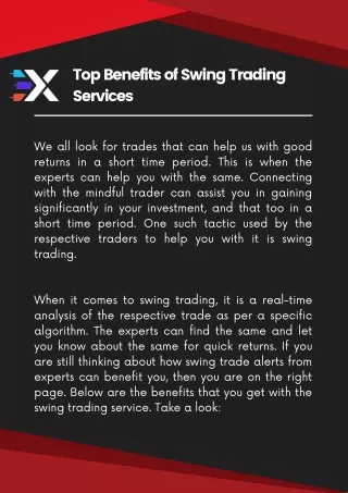 Top Benefits of Swing Trading Services