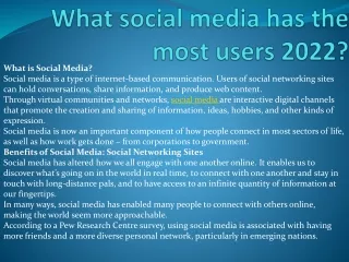 what social media has the most users 2022