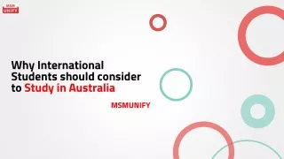 Study in Australia - Msmunify