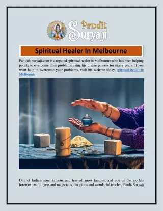 Spiritual Healer In Melbourne  Pandith-suryaji