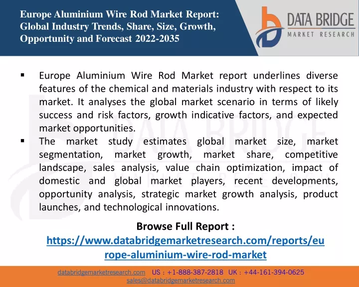 europe aluminium wire rod market report global
