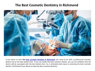 The Best Cosmetic Dentistry in Richmond