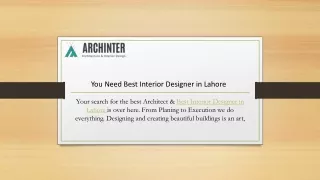 You Need Best Interior Designer in Lahore (1)