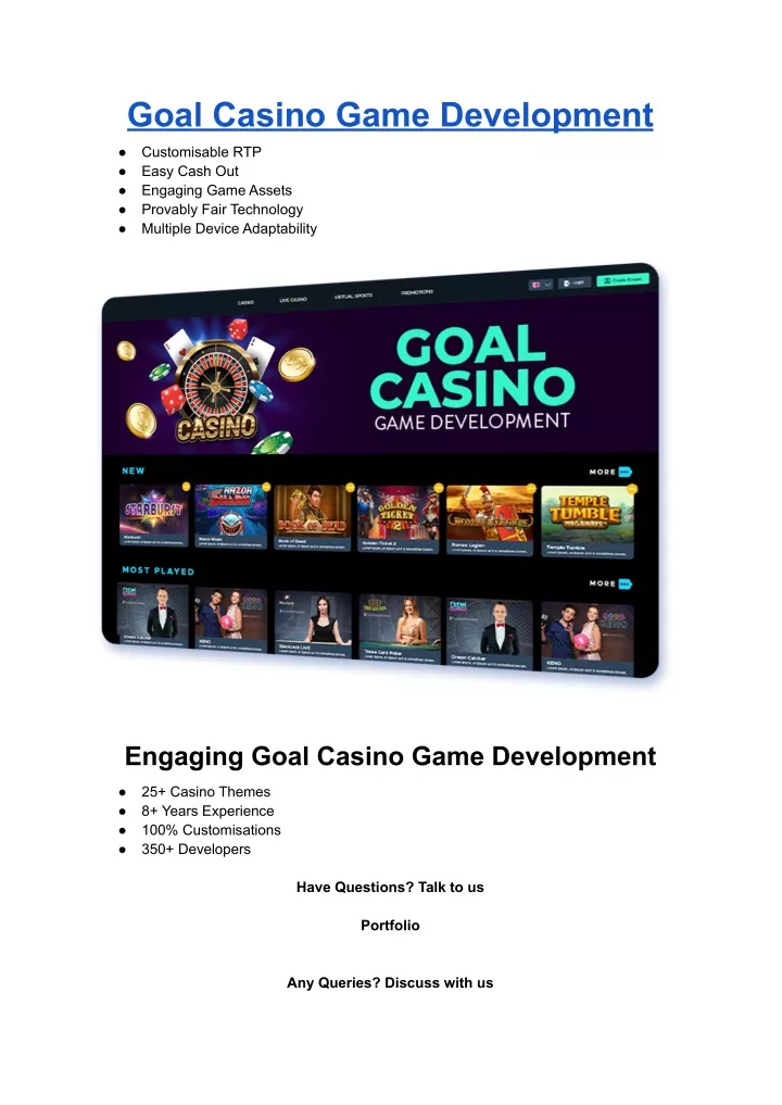 goal casino game development