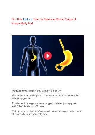 Gluco Trust  (Bloood Sugar & Control BELLY FAT)