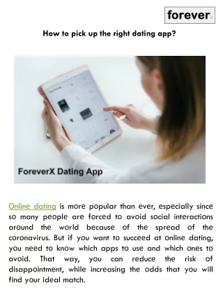 how to pick up the right dating app