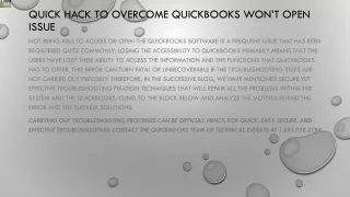 quick hack to overcome quickbooks won t open issue