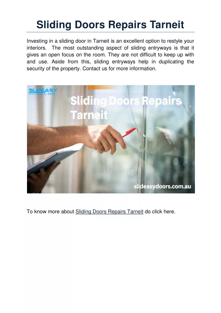 sliding doors repairs tarneit