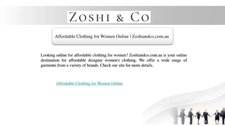 affordable clothing for women online zoshiandco